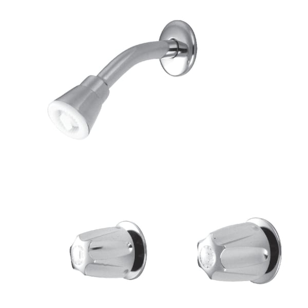 Shower Faucet, Polished Chrome, Wall Mount